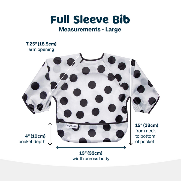 Tiny Twinkle - Full Sleeve Bib - Polka Dot-Panda Kids and Baby