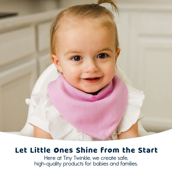 Tiny Twinkle - Kaffle Bandana Bib 10 Pack - Pink & Brown-Panda Kids and Baby