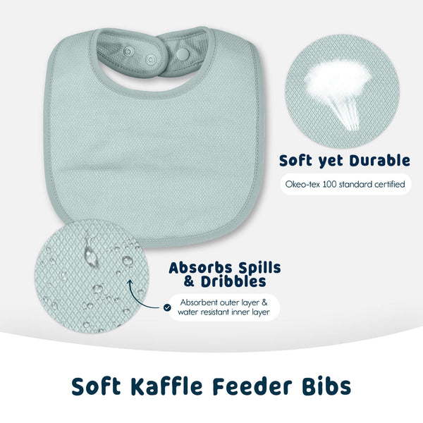 Tiny Twinkle - Kaffle Feeding Bib 8 Pack - Boy Set-Panda Kids and Baby