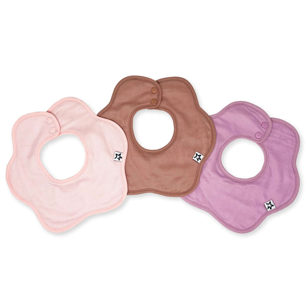 Tiny Twinkle - Kaffle Roundabout Bib 3 Pack - Pink Set-Panda Kids and Baby