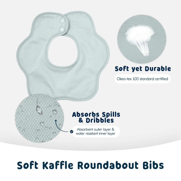 Tiny Twinkle - Kaffle Roundabout Bib 3 Pack - Slate Set-Panda Kids and Baby