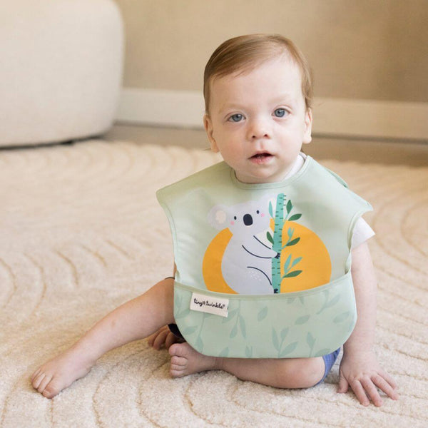 Tiny Twinkle - Mess-Proof Easy Bib - Koala Sage-Panda Kids and Baby