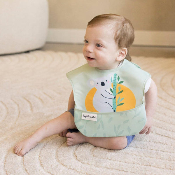 Tiny Twinkle - Mess-Proof Easy Bib - Koala Sage-Panda Kids and Baby