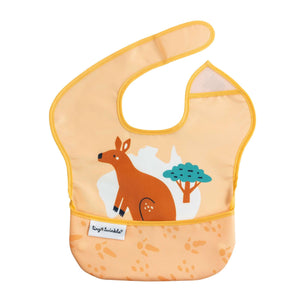 Tiny Twinkle - Mess-Proof Easy Bib - Kangaroo Cinnamon-Panda Kids and Baby