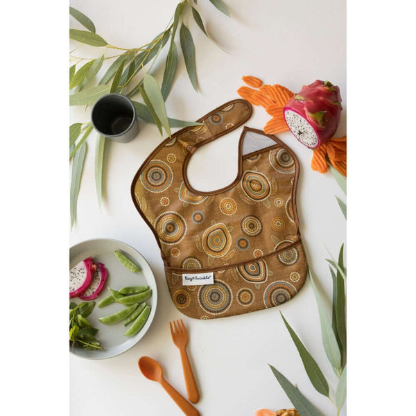 Tiny Twinkle - Mess-Proof Easy Bib Pack of 3 - Aboriginal Prints-Panda Kids and Baby