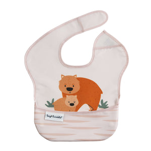 Tiny Twinkle - Mess-Proof Easy Bib - Wombat Beige-Panda Kids and Baby