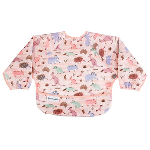 Tiny Twinkle - Mess Proof Long Sleeve Bibs - Aussie Animals Pink-Panda Kids and Baby