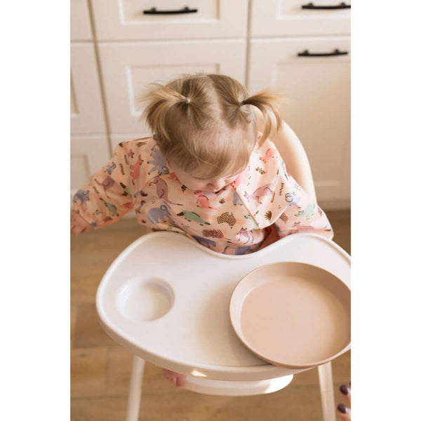 Tiny Twinkle - Mess Proof Long Sleeve Bibs - Aussie Animals Pink-Panda Kids and Baby