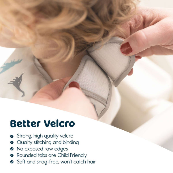 Tiny Twinkle - Mess-proof Apron Bib - Blue Checker-Panda Kids and Baby