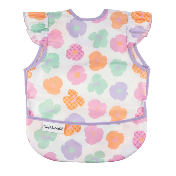Tiny Twinkle - Mess-proof Apron Bib - Floral Pop-Panda Kids and Baby