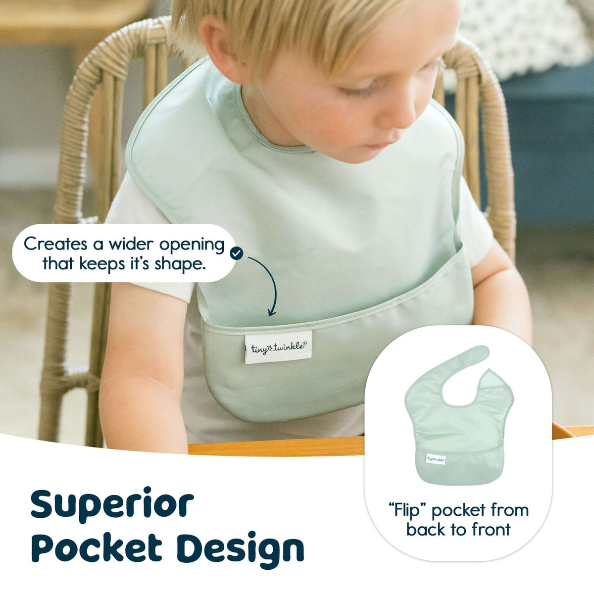 Tiny Twinkle - Mess-proof Easy Bib 5 Pack - Boy Set 1 – Panda Kids and Baby