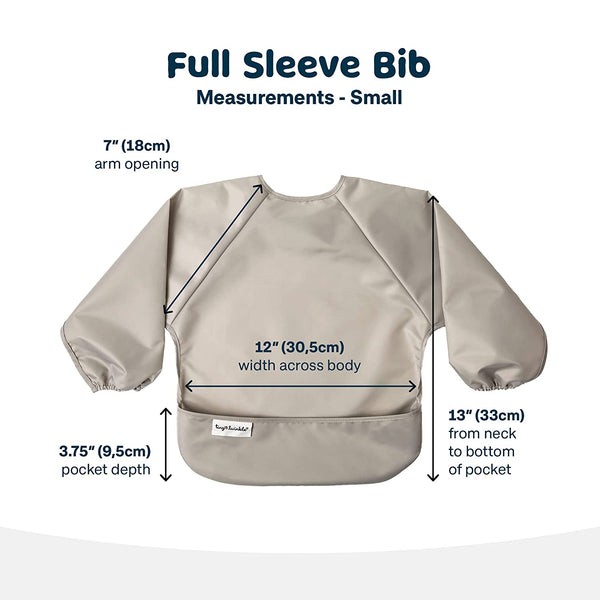 Tiny Twinkle - Mess-proof Full Long Sleeve Bib 2 Pack - Grey, Dark Blue-Panda Kids and Baby