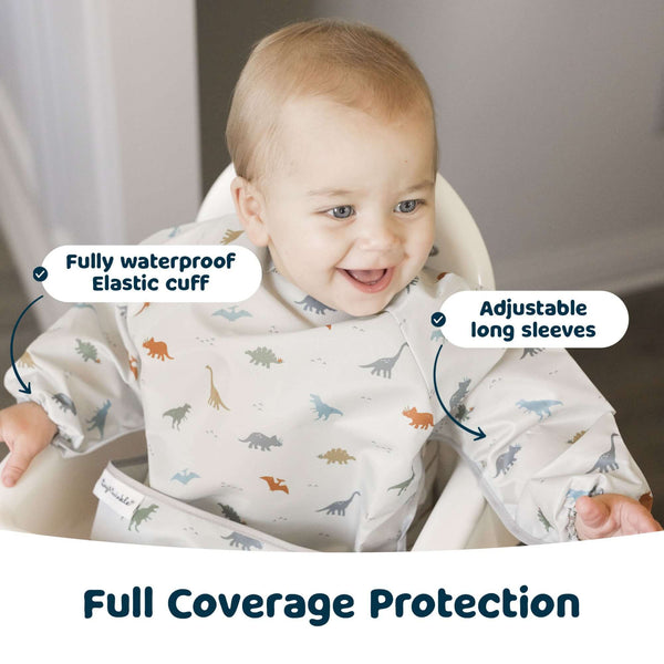 Tiny Twinkle - Mess-proof Full Sleeve Bib - Cotton Candy-Panda Kids and Baby