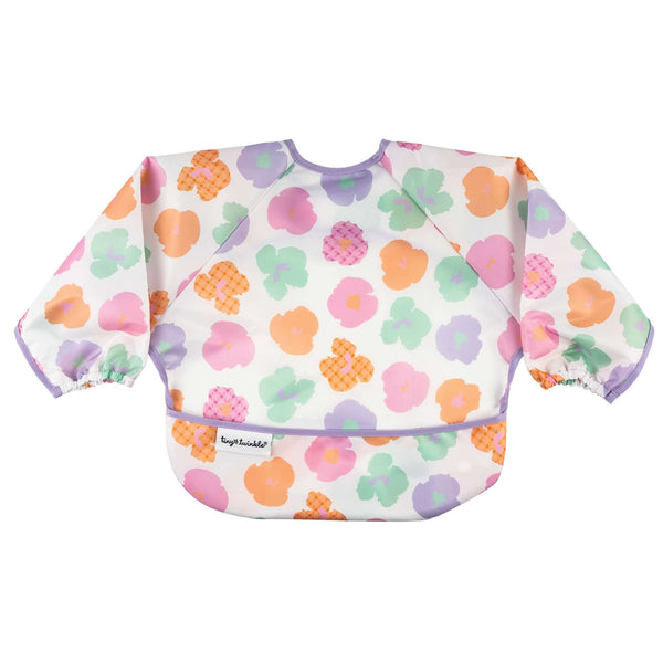 Tiny Twinkle - Mess-proof Full Sleeve Bib - Floral Pop-Panda Kids and Baby