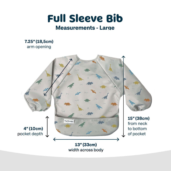 Tiny Twinkle - Mess-proof - Long Sleeved Bib Aussie Animal Sage-Panda Kids and Baby
