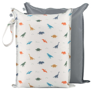 Tiny Twinkle - Mess-proof Wet Bag 2 Pack - Dinosaur-Panda Kids and Baby