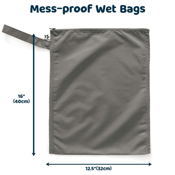 Tiny Twinkle - Mess-proof Wet Bag 2 Pack - Dinosaur-Panda Kids and Baby