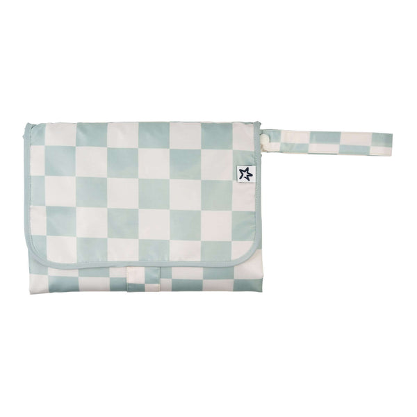 Tiny Twinkle - Portable Nappy Changing Pad - Sage Checkers-Panda Kids and Baby