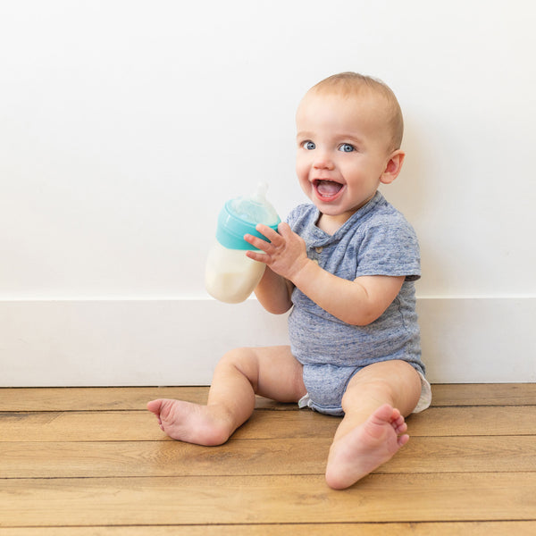 Tiny Twinkle - Silicone Baby Bottle - Mint-Panda Kids and Baby