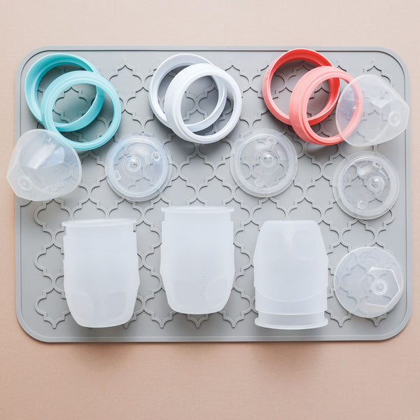 Tiny Twinkle - Silicone Baby Bottle - Mint-Panda Kids and Baby