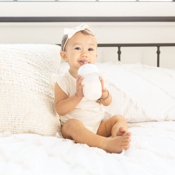 Tiny Twinkle - Silicone Baby Bottle - White-Panda Kids and Baby