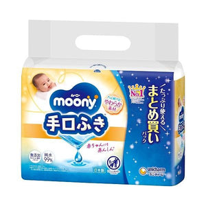 Unicharm Moony - Mouth & Hand Wipe Refill 58 Sheets x 8 Packs-Panda Kids and Baby
