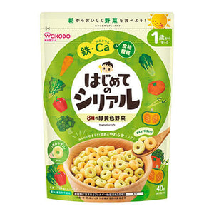 WAKODO - First Cereal 8 types of green and yellow vegetables 40g-Panda Kids and Baby