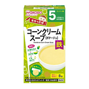 Wakodo - Handmade Powdered Corn Cream Soup Content 3.6g×8 bags-Panda Kids and Baby