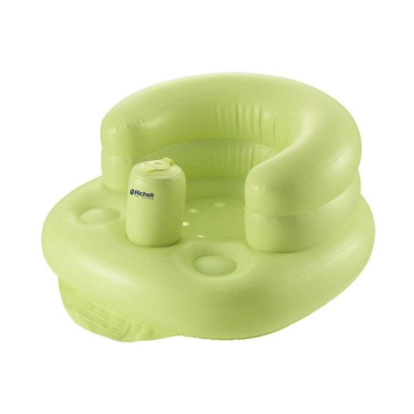 Richell - Inflatable Soft Chair - Green - Suitable for 7m+-Panda Kids and Baby