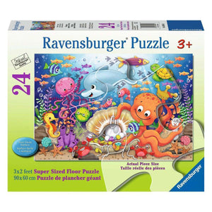 Ravensburger - Fishie's Fortune Floor Jigsaw Puzzle - 24pcs-Panda Kids and Baby