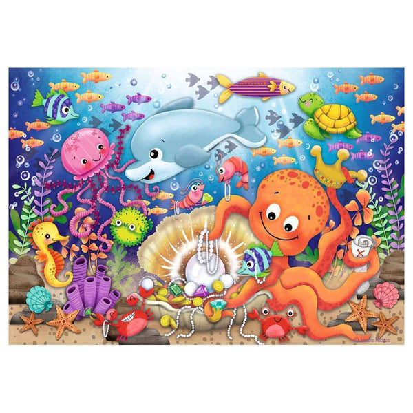 Ravensburger - Fishie's Fortune Floor Jigsaw Puzzle - 24pcs-Panda Kids and Baby