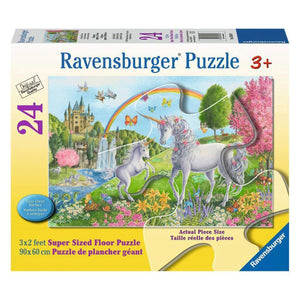 Ravensburger - Prancing Unicorns Floor Jigsaw Puzzle - 24pcs-Panda Kids and Baby