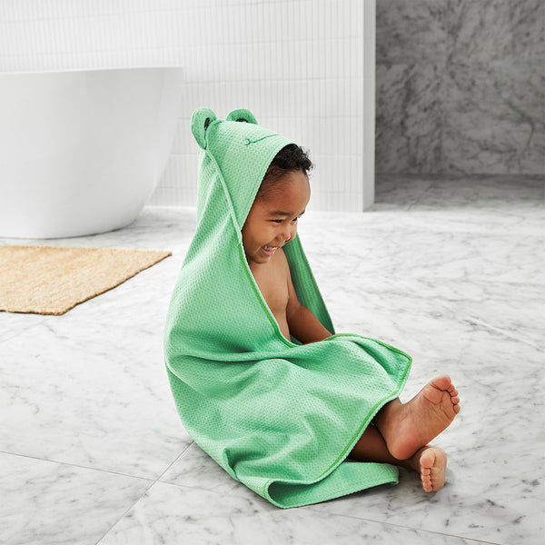 Dock & Bay: Baby Hooded Towel Animal Collection - Frankie Frog