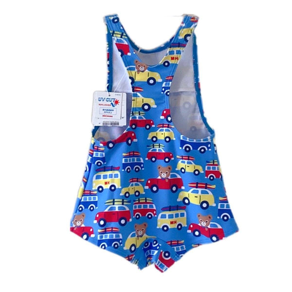 MIKIHOUSE - UV CUT Swimsuit -Blue Vehicle - 80cm-Panda Kids and Baby