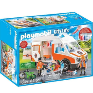 Playmobil - Ambulance with Flashing Lights - PMB70049 Building Toys Playmobil 