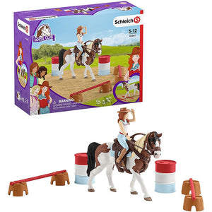 Schleich - Hannah's Western Riding Set-Panda Kids and Baby