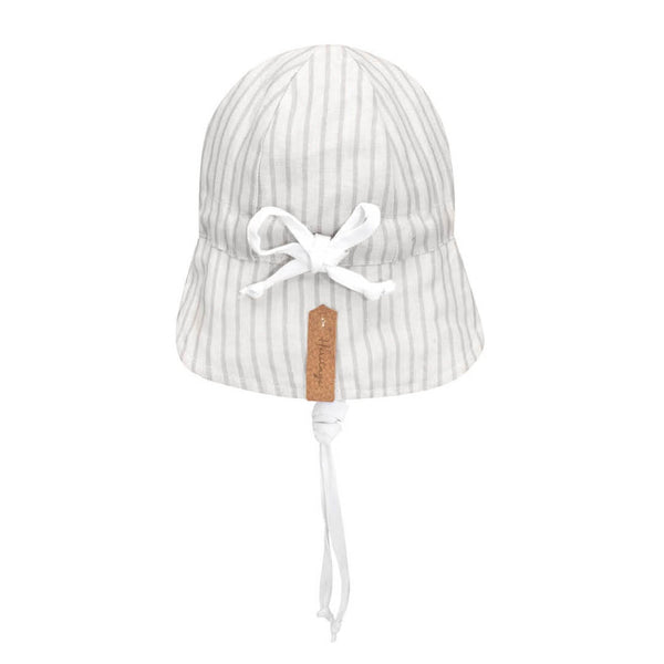 Bedhead-'Lounger' Baby Reversible Flap Sun Hat - Finley / Blanc