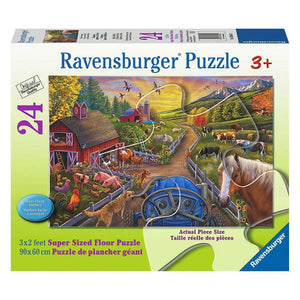 Ravensburger - My First Farm Super Size Floor Puzzle - 24pcs-Panda Kids and Baby
