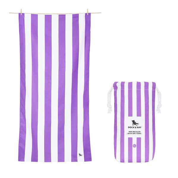 Dock & Bay: Quick Dry Beach Towel Cabana Collection - Brighton Purple