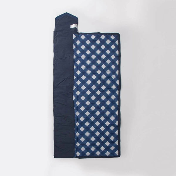 Little Unicorn - Outdoor Blanket - 5 x 7 - Navy Plaid-Panda Kids and Baby