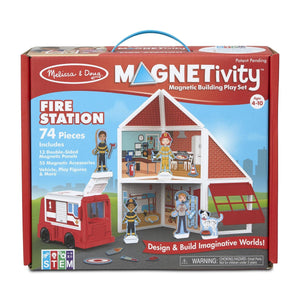 Melissa & Doug - Magnetivity Fire Station-Panda Kids and Baby