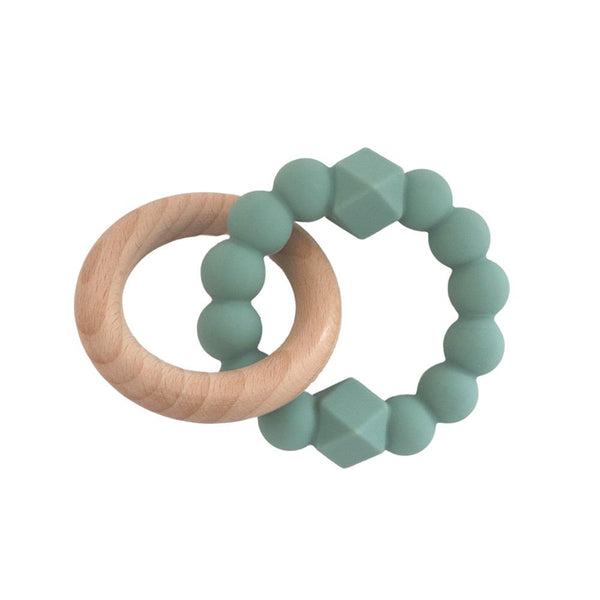 JellyStone Moon Teether - Sage Baby Toys Jelly Stone 