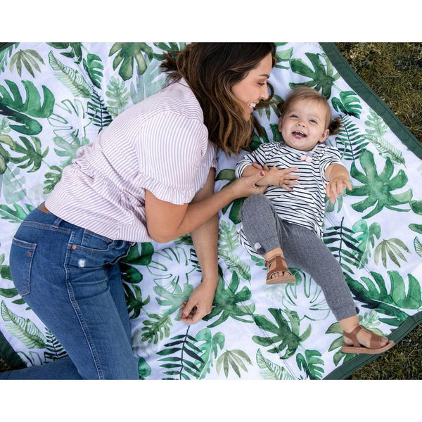 Little Unicorn - Outdoor Blanket - 5 x 7 - Tropical Leaf-Panda Kids and Baby