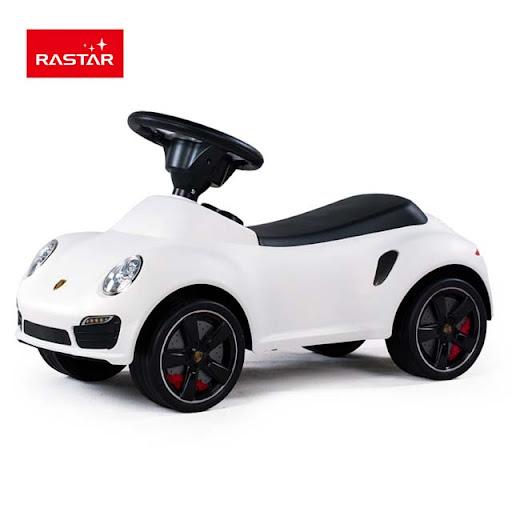 RASTAR - Licensed Porsche 911 Foot to floor Push Car - White-Panda Kids and Baby