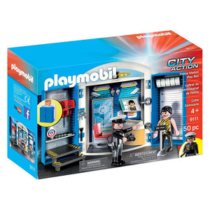 Playmobil - Police Station Play Box Building Toys Playmobil 