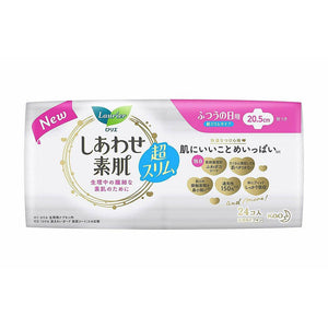 KAO Lauríer - Sanitary Napkins - Happy Bare Skin -Slim for Normal Day with Wings 20.5cm - 24pcs-Panda Kids and Baby