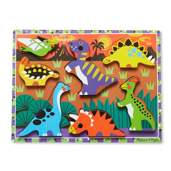 Melissa & Doug - Dinosaurs Chunky Puzzle-Panda Kids and Baby