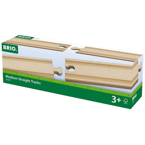 BRIO Tracks - Medium Straight Tracks - 4 Pieces Wooden Toys - Trains BRIO 