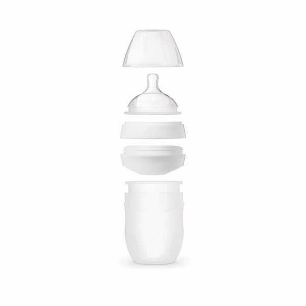 Tiny Twinkle - Silicone Baby Bottle - White