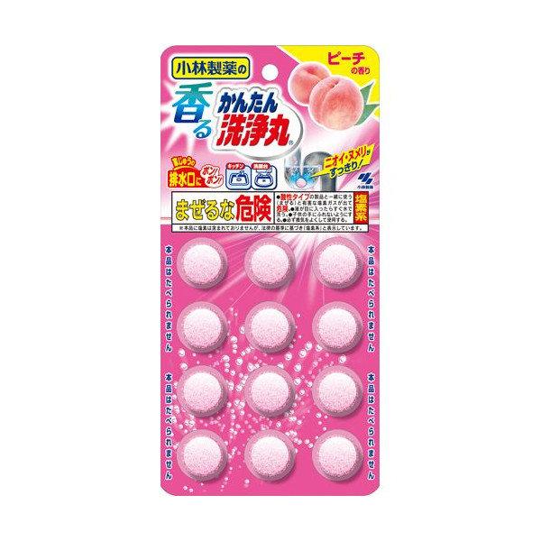 Kobayashi - Pharmaceutical Fragrant Easy Washing Maru Peach Fragrance - 12 tablets-Panda Kids and Baby
